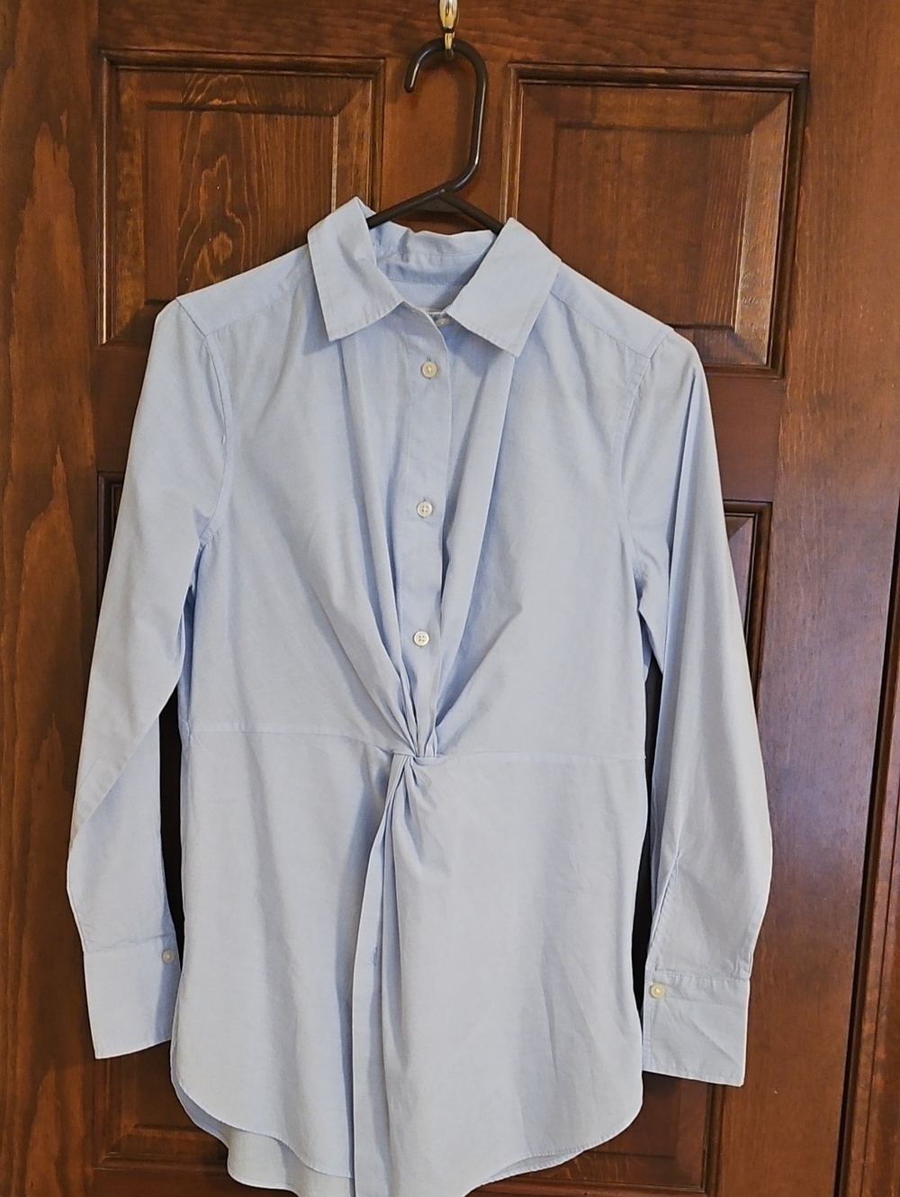 LOFT Pale Blue Collared Button-Down Shirt